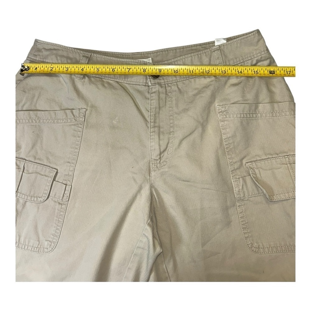 Cato Women Pants 8 Beige Capri Rhinestone City Contemporary Stretch Cargo Modern - Picture 4 of 12